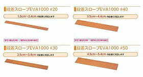ケアフークのスロープ（室内） アロン化成 木目調 滑りにくい ソフト 段差スロープEVA1000　#30 おすすめ つまずきにくい 安全 便利 ラクラク｜アングル2