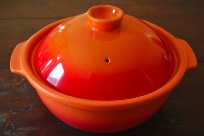 土鍋　ポトフ　オレンジ （4〜5人用鍋　容量3300cc）美濃焼　洋風土鍋【SALE/fucca 価格】