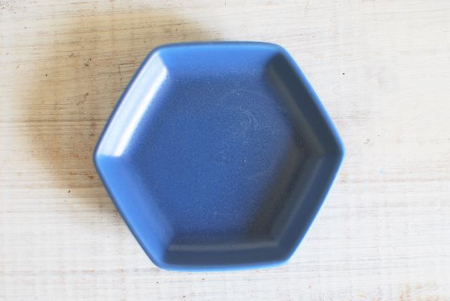 ここのつ小皿 六角　青藍色（ブルー）35　取り皿　デザート皿　インスタグラム　料理写真　朝ごはん　美濃焼【和皿/洋皿/人気食器/インスタグラム】