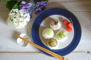 在庫限り 土物 カラーリム フラットプレート 21センチ Mサイズ 海の色 ブルー 中皿 板皿 インスタグラム 料理写真 朝ごはん 美濃焼【在庫セール/和皿/洋...