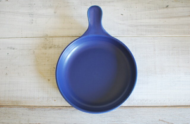 耐熱食器 新色 フライパン型プレート Lサイズ ブルー オーブン 直火 グラタン 美濃焼 【人気食器 耐熱食器 美濃焼 インスタグラム 直火 グリルパン】