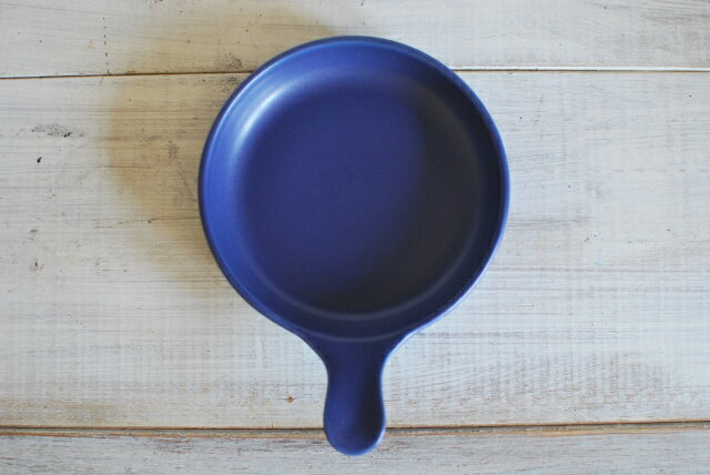 耐熱食器　新色　フライパン型プレート　Sサイズ　ブルー　　オーブン　直火　グラタン　美濃焼　【人気食器　耐熱食器　美濃焼　インスタグラム　直火　グリルパン】