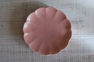 ここのつ小皿　輪花　桃色（ピンク）11　取り皿　デザート皿　インスタグラム　料理写真　朝ごはん　美濃焼【和皿/洋皿/人気食器/インスタグラム】