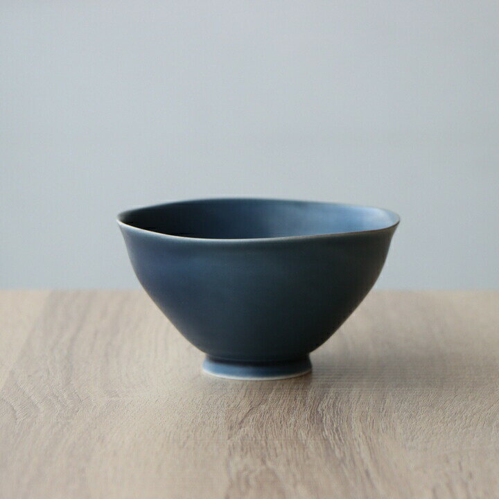有田焼 金善窯 茶碗 飯碗 ルリマット ネイビー ブルー 青 小さい シンプル おしゃれ かわいい
