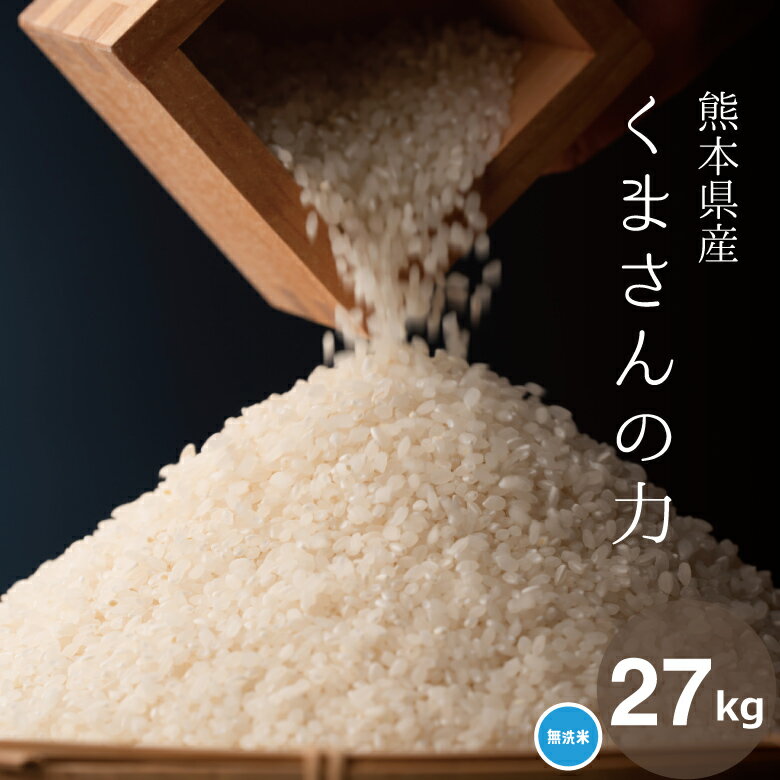 米 無洗米 27kg 送料無料 くまさんの力 熊本県産 令和4年産 無洗米 30kg お米 無洗米 米30kg 送料無料 備蓄米 非常用