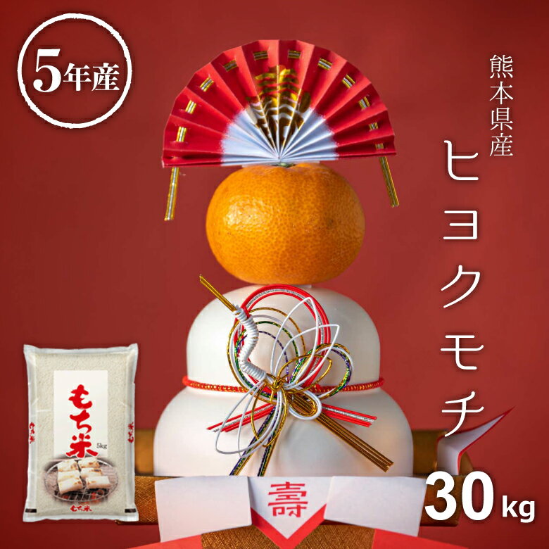 餅米 白米 30kg 5kg×6袋 送料無料 ヒヨクモチ 熊本県産 令和5年産 米30kg 送料無料 ...