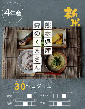 新米 予約【クーポンで8,280円!】【4年産】熊本県産 森のくまさん 玄米30kg または 白米27kg お米 熊本県産【米30kg 送料無料】【米 30kg 送料無料】【米30kg】【玄米 30kg 送料無料】 備蓄米 非常用 米30キロ