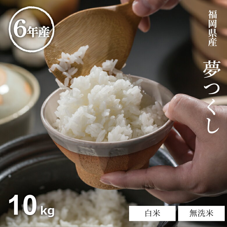 米 10kg 送料無料 福岡県産 夢つくし 令和6年産 白米 無洗米 米 10kg 送料無料 白米 お米 10kg 送料無料 米10kg こめたつ 備蓄米 非常用のサムネイル