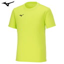 ミズノ（MIZUNO）　Tシャツ（32MAA156）　ライムグリーン　2XL