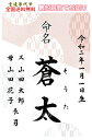 【命名書筆耕歴30年！書家 プロ代筆 】営業日正午までのご注文で即日発送可♪【送料無料】男女兼用ラミネート和風命名書☆和柄命名書シンプル☆おしゃれ【ネコポス速達便送料無料】「命名書 A4ラミネート雪輪矢絣」【手書き・筆文字】【出産祝い命名用紙】代筆