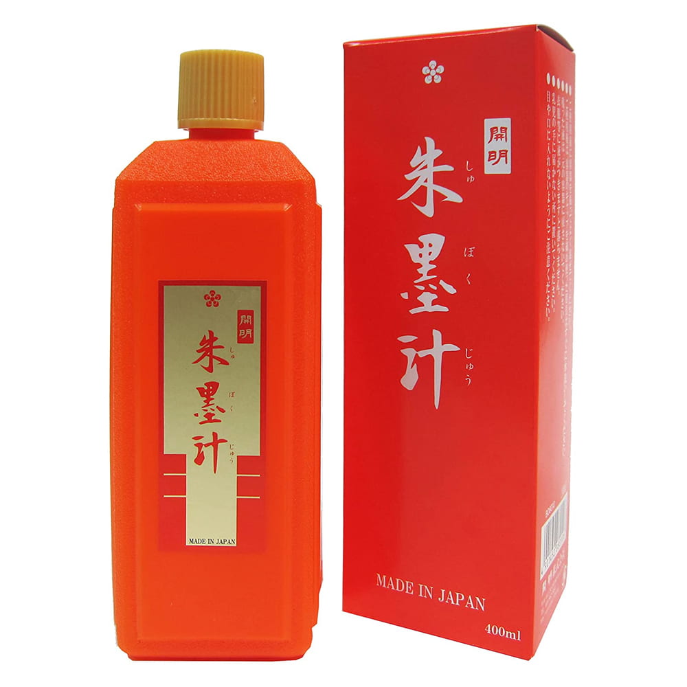 開明朱墨汁 400ml 1