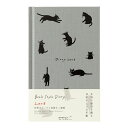 【2026年1月始まり】ミドリ 2026 本型ダイアリー ブックスタイルダイアリー 手帳 ネコ 猫 グレー B6変形判 月間 マンスリーブロック 週間 ウィーク...