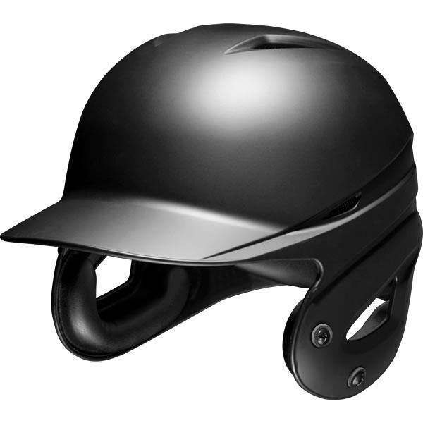 高校野球で大人気！大特価セール！最安値に挑戦！フィット感が向上した、新形状ヘルメット！ 【MIZUNO】ミズノ 硬式用ヘルメット 両耳付打者用 1DJHH111（野球・一般用・バッター用・防具） カラー 09：ブラック（黒） サイズ S（53〜55cm） M（55〜57cm） L（57〜59cm） O（59〜61cm） XO（61〜63cm） 素材 変性ABS樹脂 ・SGマーク合格品（対人賠償責任保険付） ■専用収納袋付き ■庇の形状変更・長さを短くし 視界確保。 ■通気口・断熱材搭載で酷暑対策。 ■顎ガード取り付け仕様 ■斬新なサイド新形状 ■首を守るために裾を延伸 ■クッション搭載の内装パッド ■「ヒートプロテクション構造」採用（特許5520429） 激安超特価セール！1DJHH211、1DJHH21109も特価販売中！