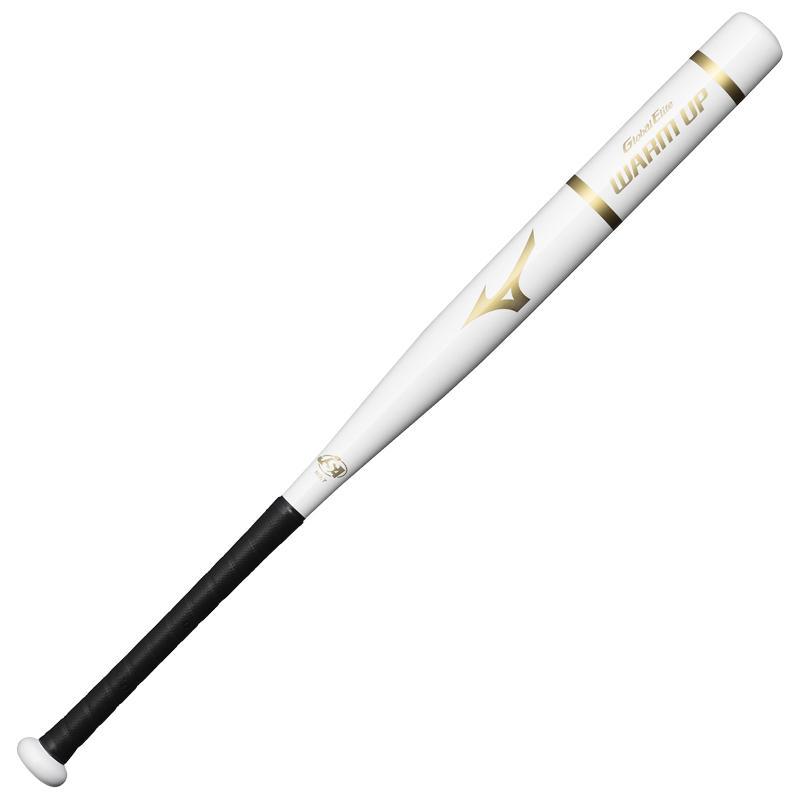 Rakuten - 【MIZUNO】ミズノ【グローバルエリート】ソフトボール 打撃可トレーニングバット 木製/84cm/平均900g ホワイト×ゴールド 1CJWT25284 01