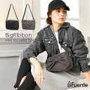 リニューアル!【フロントBIGリボンminiショルダーバッグ】[撥水 はっ水 ポシェット ショルダーバッグ レディース バッグ 旅行 斜め掛け 斜めがけ 鞄 カ...