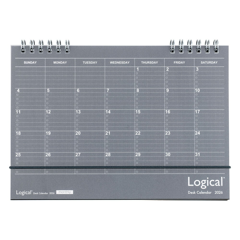 【最大1000円OFFクーポン配布中】【2026年度版カレンダー】 ナカバヤシ ロジカル卓上カレンダー 2026 ..