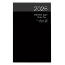 【最大1000円OFFクーポン配布中】【2026年度版手帳】 ナカバヤシ ノートダイアリー 2026 /A5スリム/ブラック NS-001-26D 【ポスト投函1】【CHI】