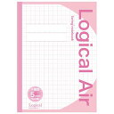 ナカバヤシ ロジカルエアー 軽量ノート B5 方眼5ミリ(10mm実線入)単品 HB5-H502P ピンク【CHI】