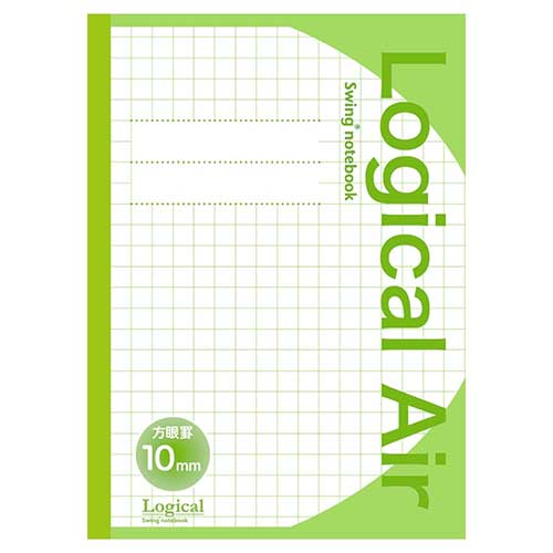 ナカバヤシ ロジカルエアー 軽量ノート B5 方眼10ミリ単品 HB5-H101G グリーン【CHI】