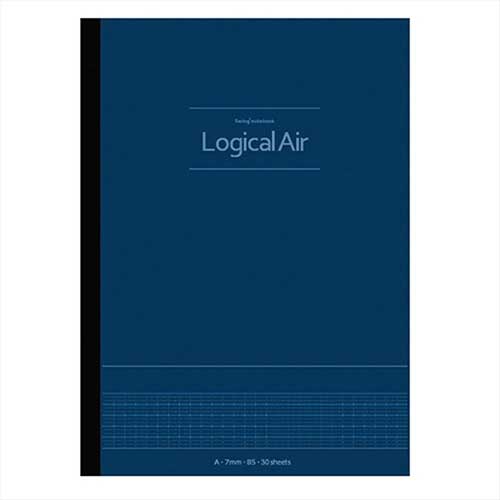 ナカバヤシ ロジカルエアー 軽量ノート B5・ロジカルA罫(7mm)・80枚 ノ-B552A-DBダークブルー【CHI】