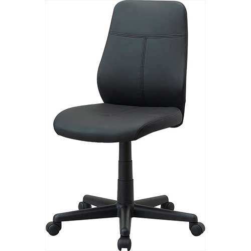 【最大1000円OFFクーポン配布中】送料無料 ナカバヤシ スリムOAレザーチェア ブラック SLC-001D【CHI】