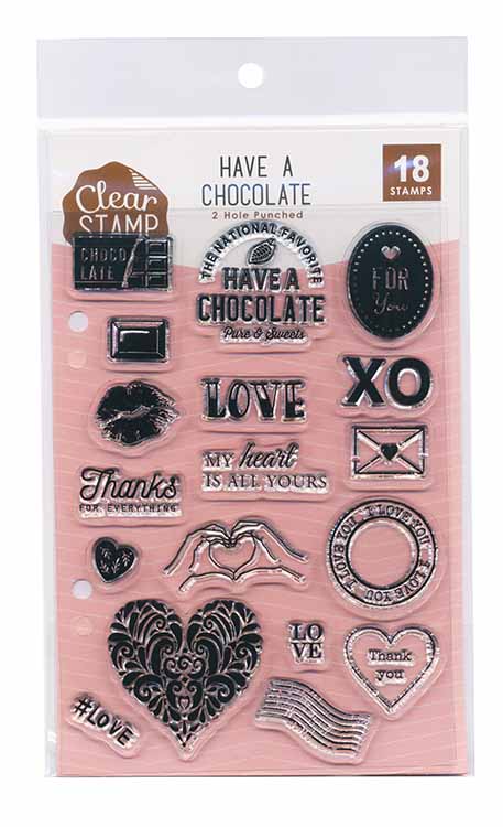 【最大1000円OFFクーポン配布中】こどものかお クリアスタンプシート HAVE A CHOCOLATE T0980-021【CHI】