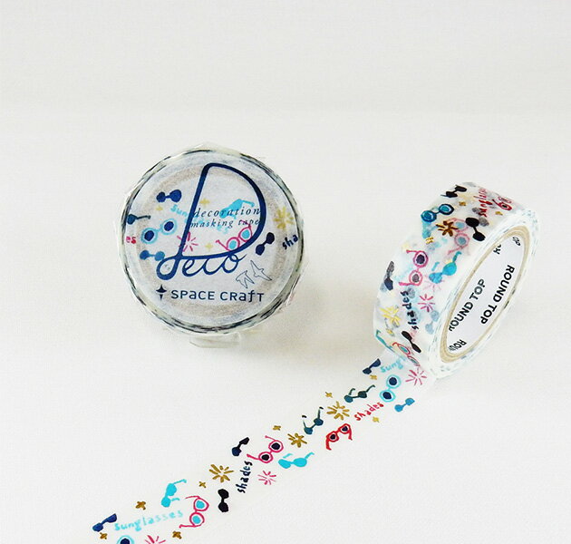 丸天産業 ラウンドトップ ROUNDTOP Space Craft マスキングテープ sunglasses SC-MK-085 手芸 デコレーション スクラップブッキング 素材 ラッピング #207#【CHI】のサムネイル