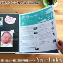 【最大1000円クーポン配布中】アルバム 想い出INDEXシリーズ 「Year Index」 Lサイズフエルアルバム用情報シート INDEX-YE 【手作り 記念 お祝い ベビー 赤ちゃん】