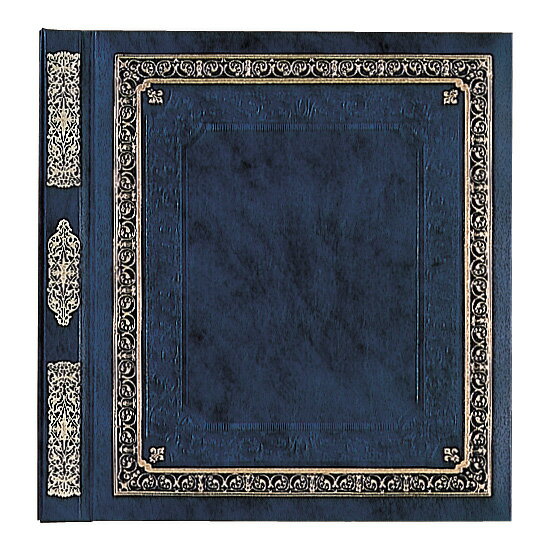 【信頼の日本製】アルバム ナカバヤシ フエルアルバム Lサイズ パレス フォトアルバム ア-LP-12A 紺 【貼り付け式 手作り フォトアルバム 集合写真 L...