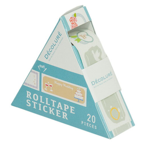 ナカバヤシ デコルーレ ロールテープステッカー シール RTPS-101-1 ウェディング デコレーション 素材 スクラップブッキング ラッピング #201#【CHI】