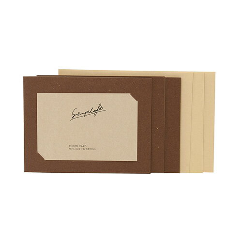 アルバム ナカバヤシ simplaft (シンプラフト) シリーズ フォトカード3枚セット L判 PCL-SPT-BR ブラウン 【手作り 写真 フォトアルバム...