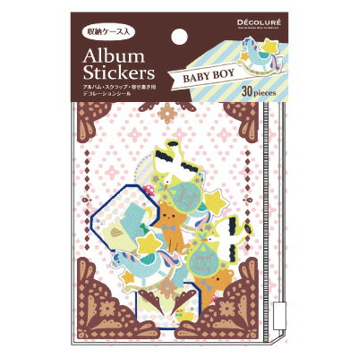 最大1000円 OFFクーポン配布中★アルバム 手作り ナカバヤシ DECOLURE デコルーレ アルバムステッカー シール ATS-101-2 ベビーボーイ 【アルバム デコレーション デザイン コメント メッセージ かわいい】 #201#【CHI】のサムネイル