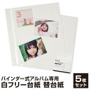 【最大1000円OFFクーポン配布中】アルバム ナカバヤシ セラピーバインダー 専用 替台紙 リフィル フリー白台紙 5枚セット ア-SIT-5【大容量 フリー...
