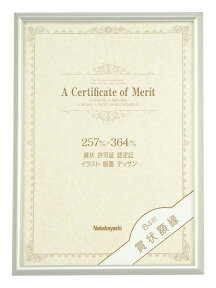 賞状額 ナカバヤシ アルミ 賞状額 B4判 フ-KA-16-S 【賞状 額縁 フレーム 表彰状 感謝状 卒業証書 証書】 #300#