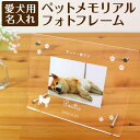 【名入れ代込】【送料込】ペット UV名入れ アクリル メモリアル フォトフレーム 犬 いぬ イヌ 写真立て IT-UV-PET01 【WEB限定品】【メーカー取...