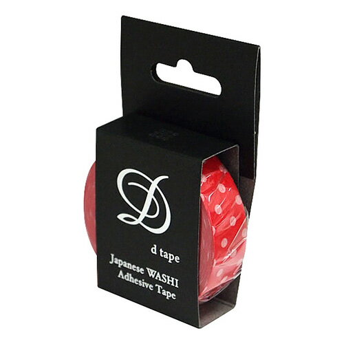 ナカバヤシ 和紙マスキングテープD tape ドット 15MM レッド DT15-DOT-R【CHI】
