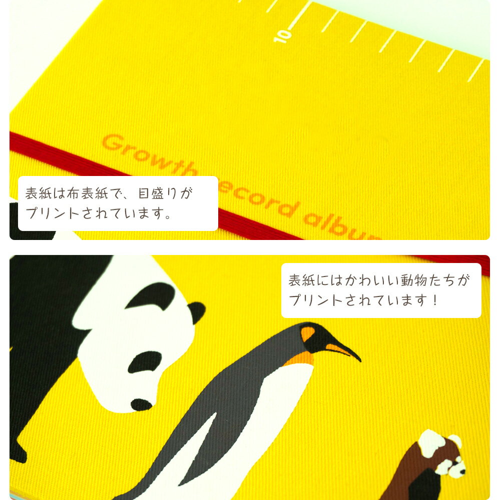 【最大1000円OFFクーポン配布中】【WEB限定品】【刺しゅう名入れなし】ナカバヤシ 身長記録アルバム IT-H-ALBUM【メーカー取寄】 3