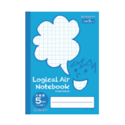 ナカバヤシ ロジカル・エアー 軽量ノート 方眼5mm B5 フェイス柄 HB5-H504B ブルー【CHI】