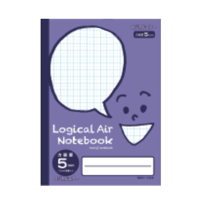 ナカバヤシ ロジカル・エアー 軽量ノート 方眼5mm B5 フェイス柄 HB5-H504V バイオレット【CHI】