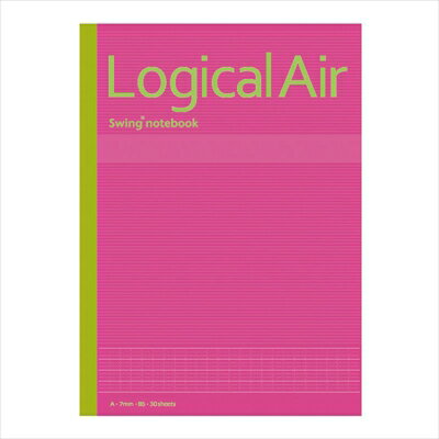 ナカバヤシ ロジカルエアー/Logical Air 軽量ノート B5 ロジカルA罫(7mm) ノ-B546AP ピンク【CHI】