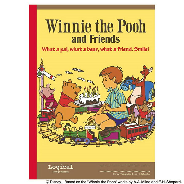 ナカバヤシ ロジカルB5 プーさんビンテージシリーズ A罫(7mm) 30枚 Y ノS-126A-Y【CHI】