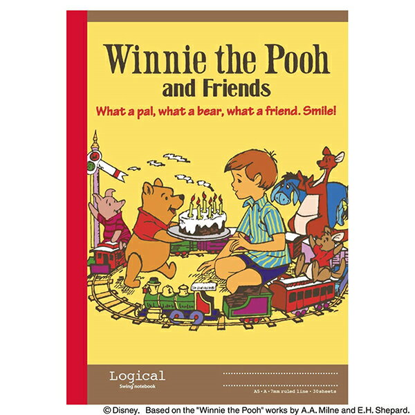 ナカバヤシ ロジカルA5 プーさんビンテージシリーズ A罫(7mm) 30枚 Y ノS-127A-Y【CHI】