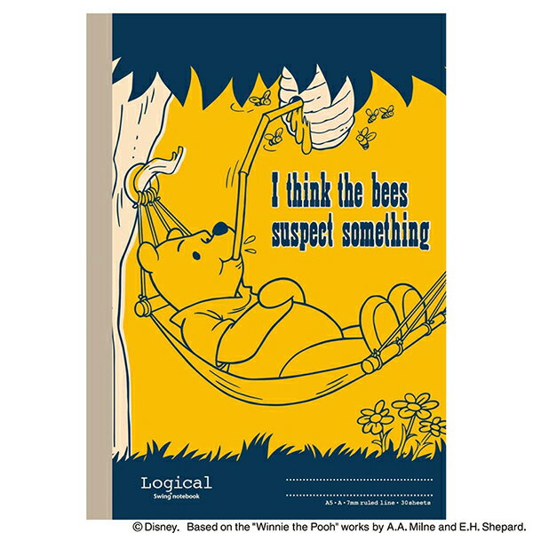 ナカバヤシ ロジカルA5 プーさんビンテージシリーズ A罫(7mm) 30枚 DB ノS-127A-DB【CHI】