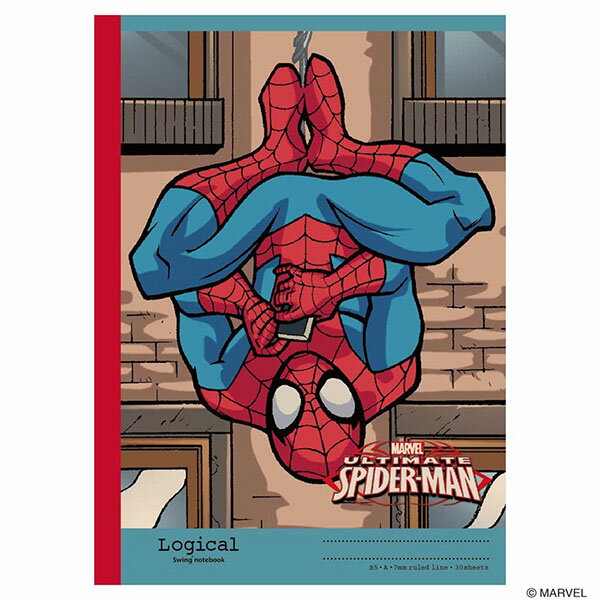 ナカバヤシ ロジカルB5 スパイダーマンアメコミ A罫(7mm) 30枚 LB ノS-128A-LB【CHI】