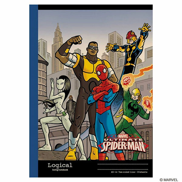 ナカバヤシ ロジカルA5 スパイダーマンアメコミ A罫(7mm) 30枚 D ノS-129A-D【CHI】