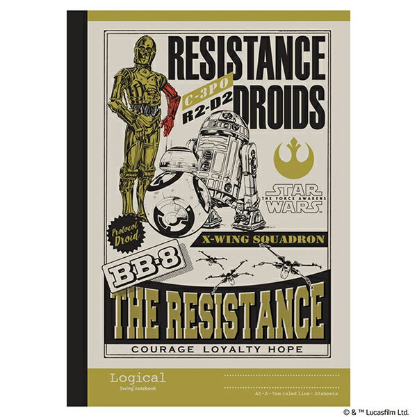 ナカバヤシ ロジカルA5 スターウォーズビンテージ A罫(7mm) 30枚 5 ノS-131A-5【CHI】