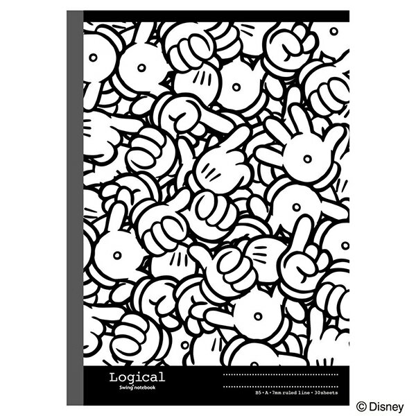 ナカバヤシ ロジカルB5 ミッキーミックスシリーズ A罫(7mm) 30枚 2 ノS-132A-2【CHI】