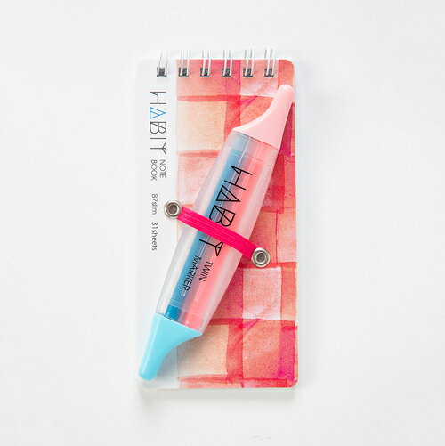 ナカバヤシ HABIT(ハビット) マーカー&ノート/B7slim NW-SB702-2 ピンク【CHI】