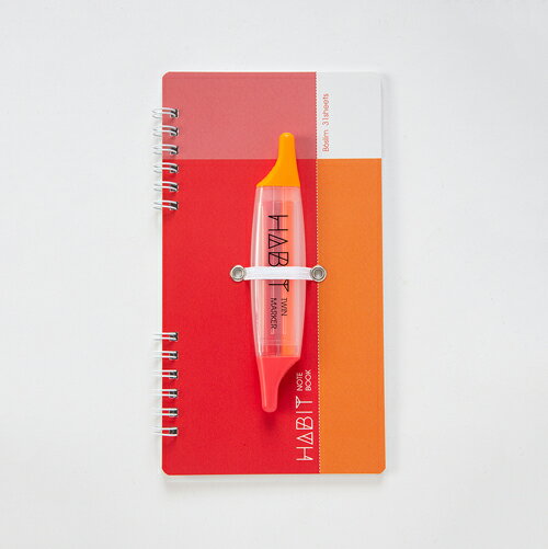 ナカバヤシ HABIT(ハビット) マーカー&ノート/B6slim NW-SB601-2 レッド【CHI】