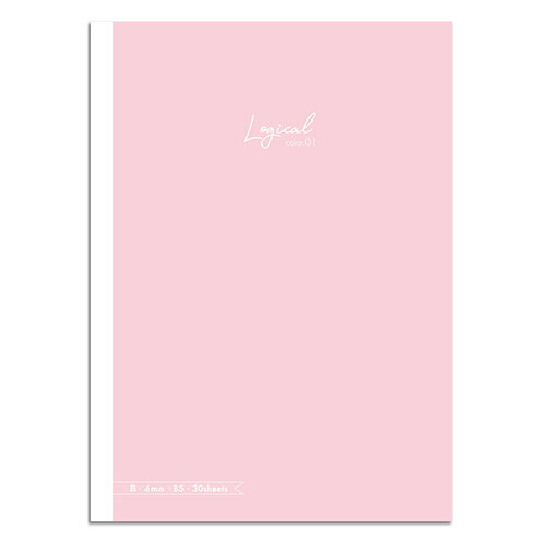 ナカバヤシ スイング・ロジカルカラーノート/ピンク/セミB5/B罫 NB504B-P1【CHI】